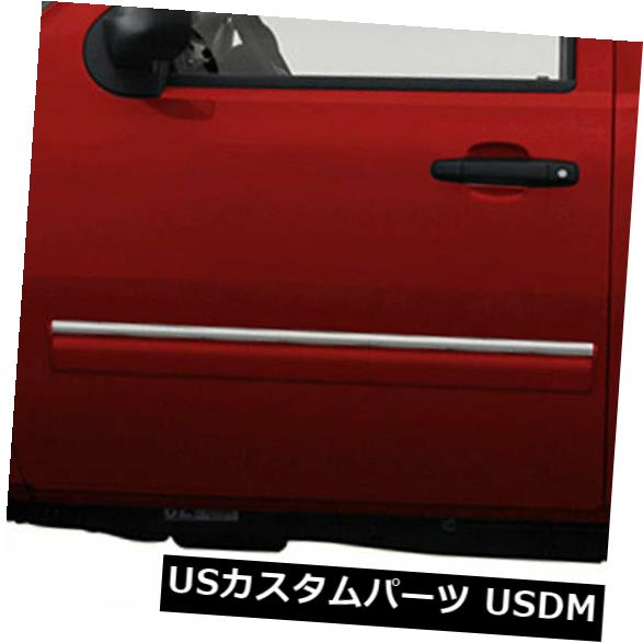 09-13シェビーシルバラードレグキャブ用アッパーアクセントサイドモールディングトリム[ステンレス] 2p の通販は