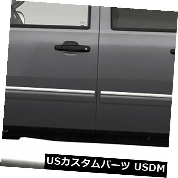 2009-13シェビーシルバラードクルー用アッパーアクセントサイドモールディングトリム[ステンレス] 4p の通販は 30,888円