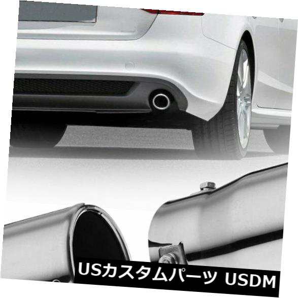 2ピース75mm 3 ''インレットカーオートリアエキゾーストマフラーテールパイプトリムチップエンドクローム の通販は