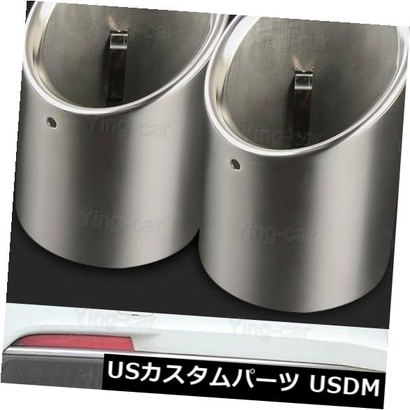 キャデラックCT6 2011-2019用2ピースシルバーマフラーテールパイプ