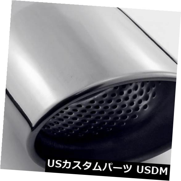 2.5 "インレットオーバルロールエッジアングルカット傾斜共振排気チップブラックメッキ の通販は