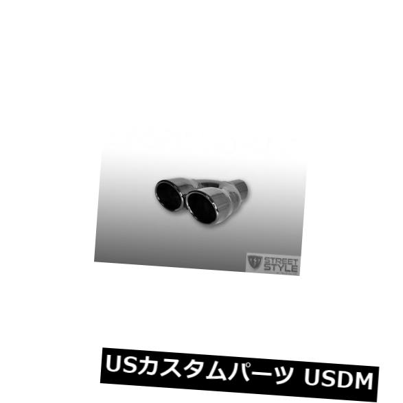 ブラッククロームテールパイプエキゾーストチップ2.25 "インレット-3.5" x 3 "デュアルアウトレット-9"長 の通販は 40,920円