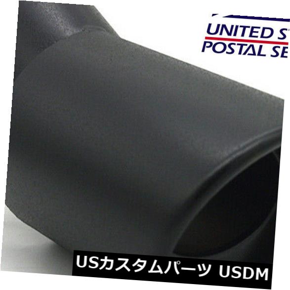 2.5 "カーエキゾーストパイプチップオーバルスラントマフラーブラックステンレススチールユニバーサルUS の通販は
