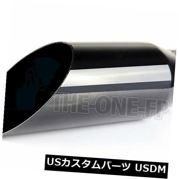 ブラックエキゾーストチップステンレスアングルカット3 "インレット4"アウトレット12 "ロング の通販は