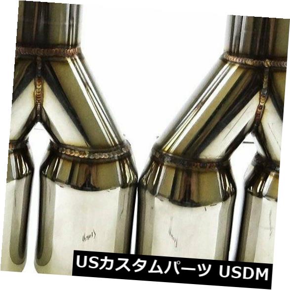 2平和条約2.5 "In3.5" Outストレートカットデュオエキゾーストチップスライバーポリッシュドステンレススチール