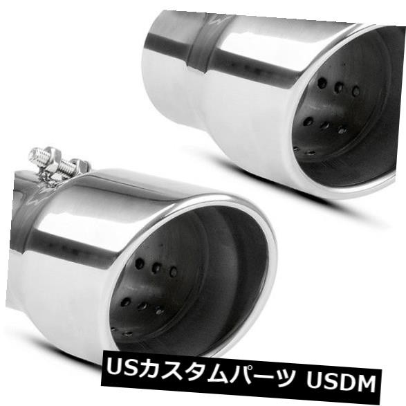 ペア2.5 "イン3.5"アウト6 "ロングマフラーエキゾーストチップダブルレイヤーステンレススチール の通販はその他カー用品