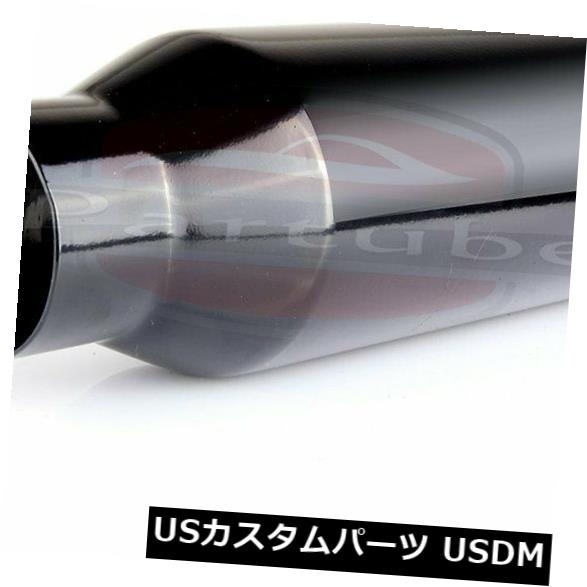 ロールエッジブラックエキゾーストチップ2.5 "インレット/ 4"アウトレット/ 12 "ロングステンレススチール の通販は