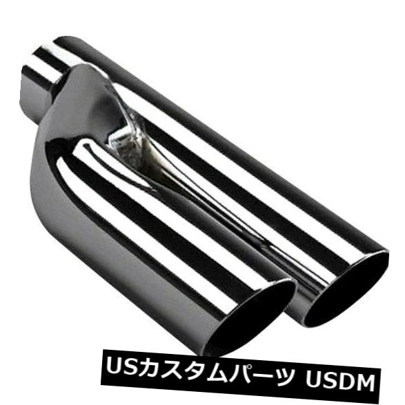 エキゾーストチップステンレススチールパッセンジャーサイドラウンドアングルカット溶接式デュアルクローム の通販は