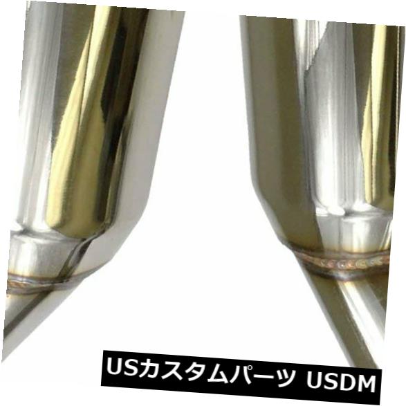 2x 2.5 "In 3.5" Outステンレスポリッシュシルバーエキゾーストチップストレートカットデュオ の通販は