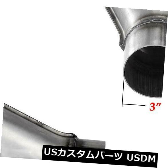 排気ガスチップデュアルテールパイプに溶接された2つの風呂敷き包み3 "インレット3"逃げ道/シングル e 10 "ロング