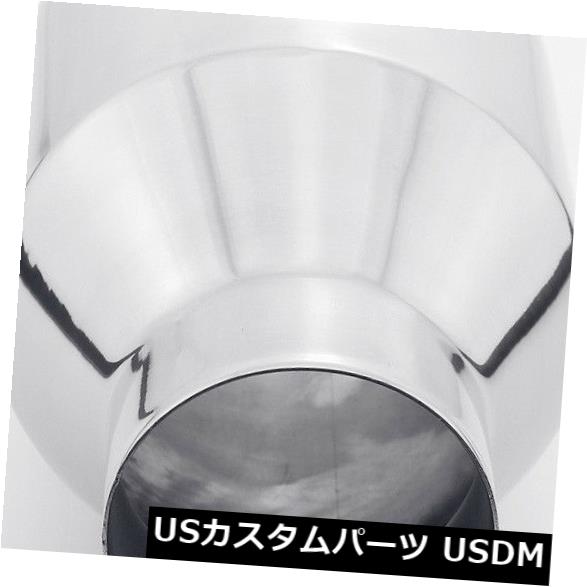 事あたらしい2.25 "インレット4"アウトレットラウンドエキゾーストチップアングルカットデュアルウォールステンレススチール