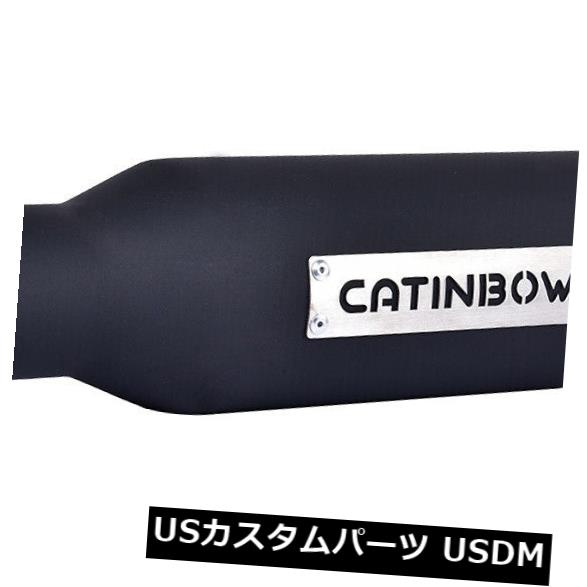 2.5 "インレット4"アウトレット12 "ロングブラックステンレスロールエッジエキゾーストチップパイプ の通販は