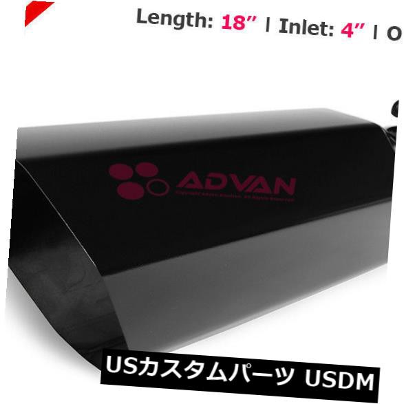 ステンレスアングルオクタゴンブラック18インチボルトオンエキゾーストチップ4イン6アウト212984