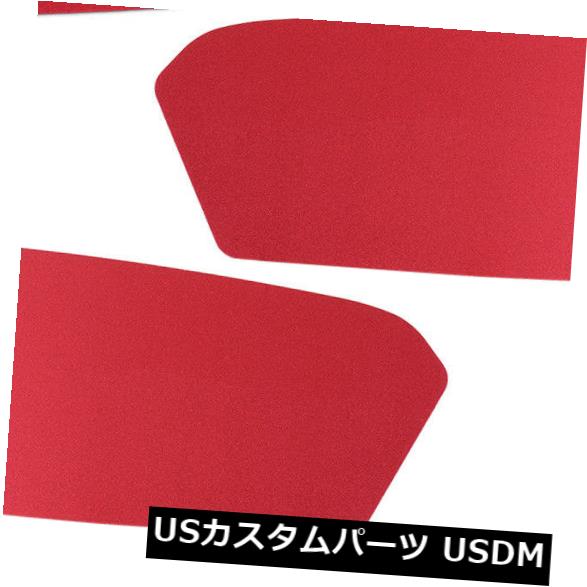 4xレッドアルミインテリアドアハンドルボウルカバートリムフィット