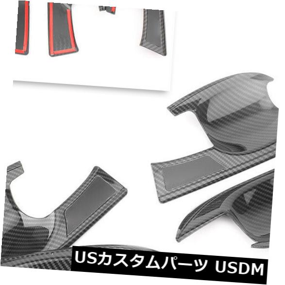 Mitsubishi Eclipse Cross 2018カーボンファイバーブラック用ドアハンドルボウルカバートリム の通販は