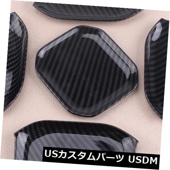 5xカーボンファイバーエクステリアドアハンドルボウルカバートリムセットフィットジープラングラーJL 18 の通販は