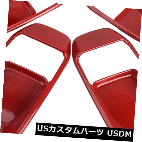 ジープラングラーJL 2018の赤い車の内側のドアハンドルボウルカバーフレーム4個 の通販は 25,054円