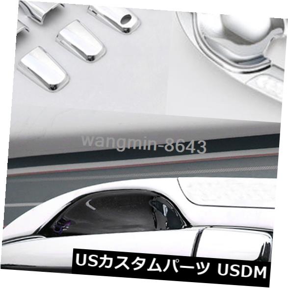 2016-2019三菱アウトランダー用12PC ABSクロームドアハンドルボウルカバートリム