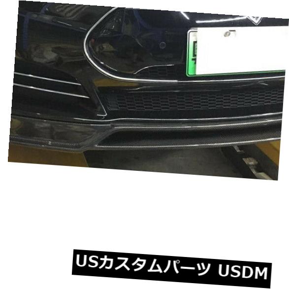 Tesla Model S 12-16用カーボンファイバーフロントバンパーリップスポイラーボディキットスプリッター の通販は