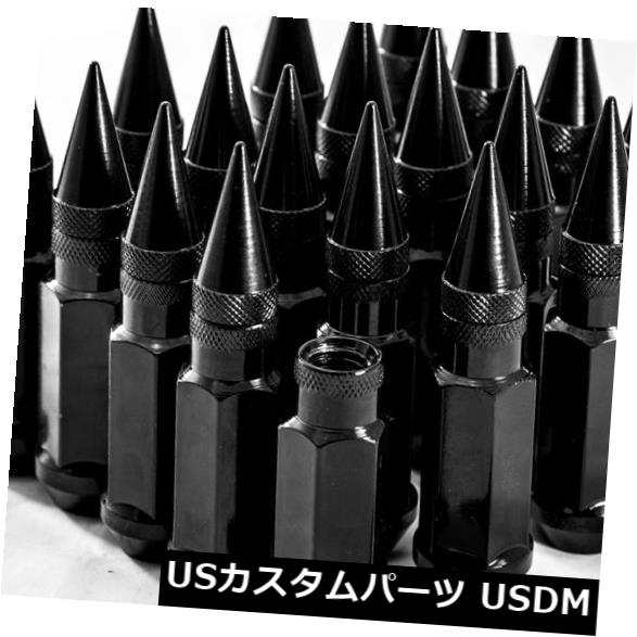 92mm AodHan XT92 12X1.25スチールブラックスパイクラグナットFtis Brz 350z G35 