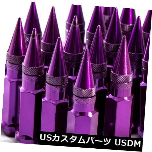 92mm AodHan XT92 12X1.25スチールパープルスパイクラグナットは