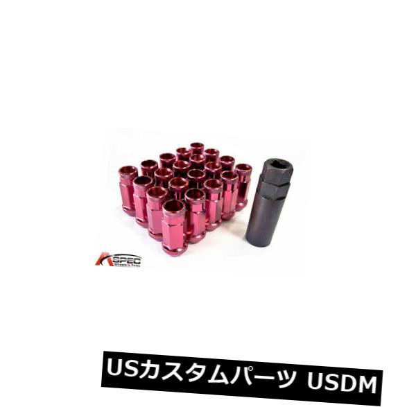 VARRSTOEN VT48 12X1.25MM EXTENDED OPEN LUG NUTS（RED COLOR）FITS日産スバル