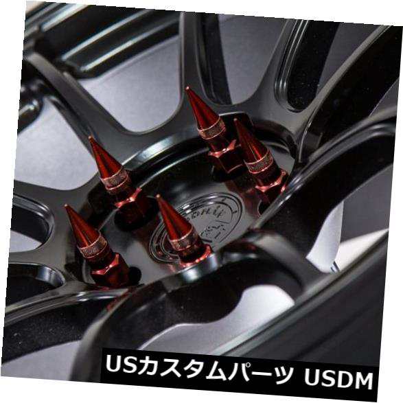 92mm AodHan XT92 12X1.25スチールレッドスパイクラグナットフィットインフィニティニッシアンスバル の通販は