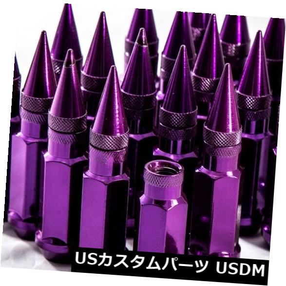92mm AodHan XT92 12X1.25スチールパープルスパイクラグナットフィットG35 350z 370z の通販は