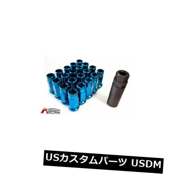 VARRSTOEN VT48 12X1.5MM EXTENDED OPEN LUG NUTS（ブルーカラー）フィットレクサスアコード の通販は