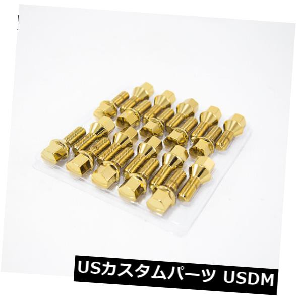20Pc 12X1.25 Aodhan 28Mmラグボルトゴールドフィットフィアット500ハッチバックコンバーチブル