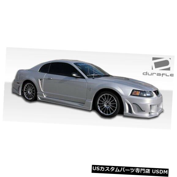 Spoiler 99-04フォードマスタングボンバーデュラフレックスフロントボディキットバンパー!!! 103273 99-04 Ford Must エアロパーツ Black Bumper Crash Beam Nylon Tow Hook