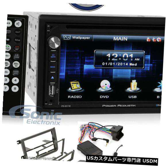 パワーAcoustik PD-651Bダッシュボードレシーバー、10-14ジェッタワーゲンVW用Bluetooth