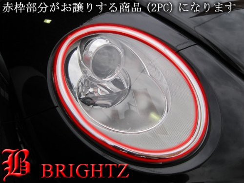 BRIGHTZ ニュービートル 9C 後期 メッキヘッドライトリング HEAD−027｜au PAY マーケット