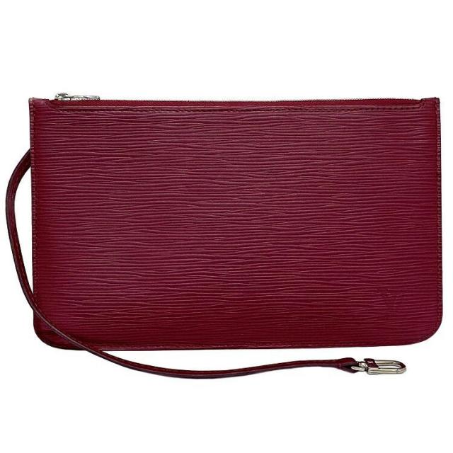 【美品】ルイヴィトン LV エピ ポーチ ボルドー レザー 箱有り ポシェット 美品】ルイヴィトン LV エピ ポーチ ボルドー レザー 箱有り