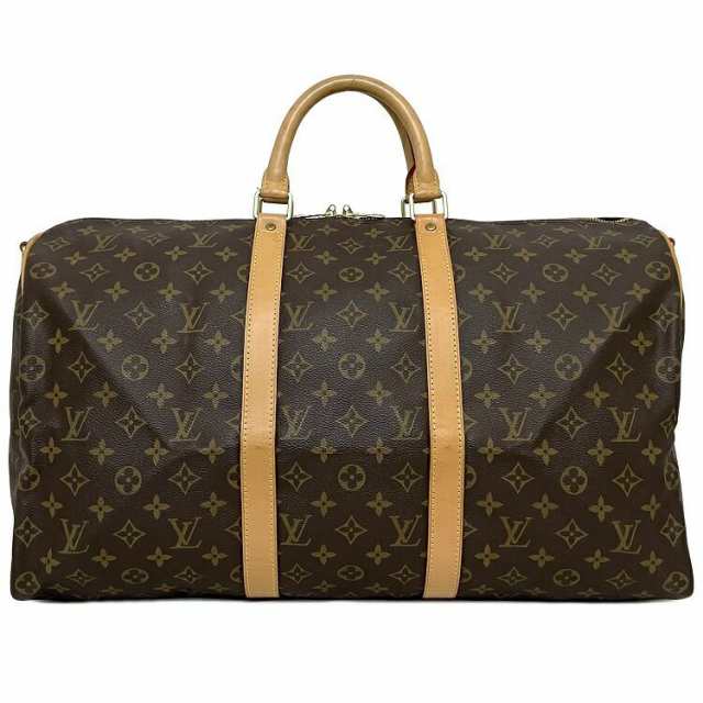 ルイ ヴィトン ボストンバッグ キーポル バンドリエール 50 ブラウン モノグラム M41416 美品 中古 TH1917 LOUIS VUITTON 茶色 旅行鞄 ハ