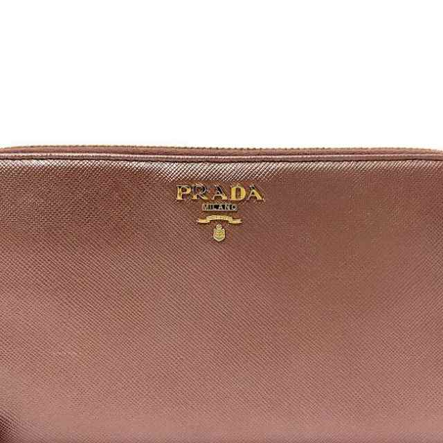 プラダ ラウンドファスナー 長財布 メタリック ピンク 財布 サフィアーノ レザー 中古 PRADA ファスナー 小銭入れ有 ロゴ シンプル 定番  ｜au PAY マーケット