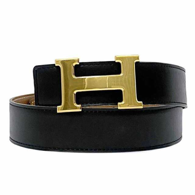 エルメス H ベルト ゴールド ブラック ブラウン コンスタンス 美品 レザー GP ボックスカーフ トリヨンクレマス 中古 〇Z刻印 HERMES  黒 ｜au PAY マーケット