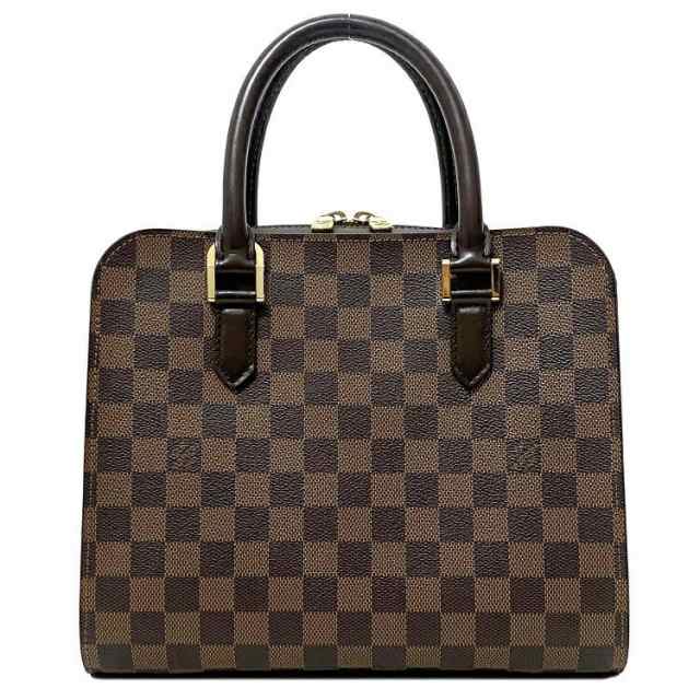 ルイ ヴィトン ハンドバッグ トリアナ ブラウン ダミエ エベヌ N51155 美品 中古 LOUIS VUITTON ファスナー ヴィンテージ ロゴ  シンプル ｜au PAY マーケット