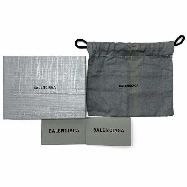 バレンシアガ ロゴメタル コインケース ブラック ゴールド 601488 美品 小銭入れ レザー 中古 BALENCIAGA BB キーリング ファスナー ロゴ