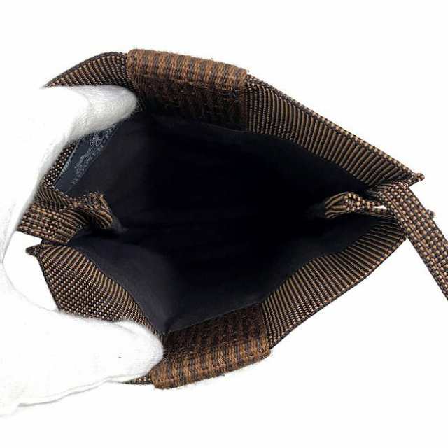 エルメス ショルダーバッグ ブラウン エール 美品 キャンバス 中古 HERMES エール ポシェット ミニ ヴィンテージ ミニバッグ 軽量 人気 |au PAY マーケット