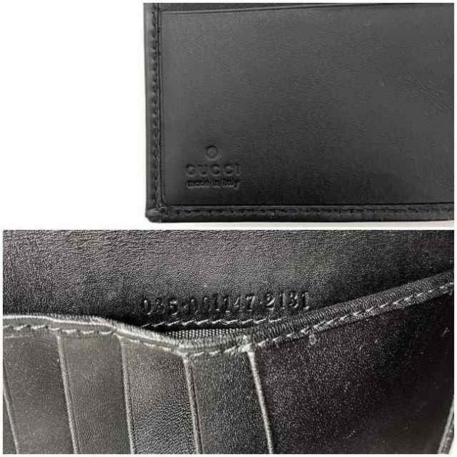 グッチ 二つ折り 財布 ブラック ゴールド ジャッキー 035 001147 2131 美品 レザー ベロア 中古 GUCCI コンパクト フラップ 小銭入れ有 |au PAY マーケット