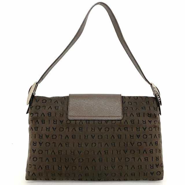 【公式】フジのお歳暮・冬ギフト ブルガリ セミショルダー バッグ ブラウン ロゴマニア 美品 バッグ
