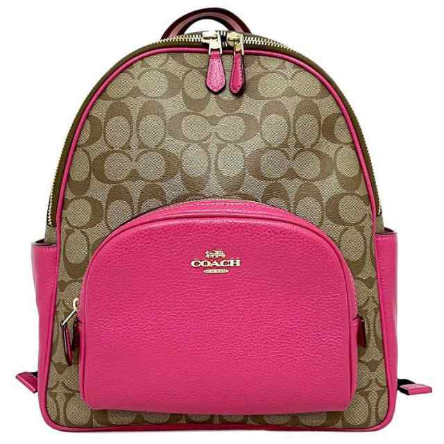 新品】COACH リュック バッグパック シグネチャー ピンク | kensysgas.com