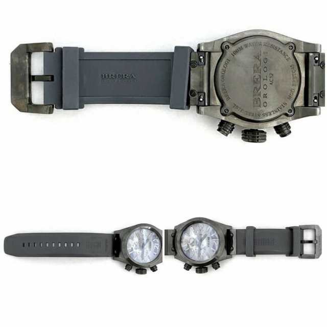 ブレラ オロロジ 腕時計 グレー カモフラージュ BRETC4520 美品 時計