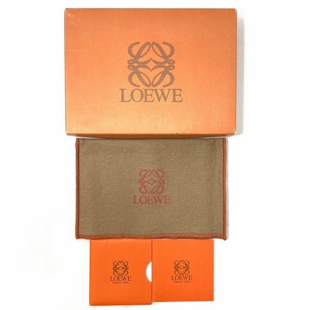 ロエベ ポーチ イエロー アナグラム 美品 カーフ レザー 中古 LOEWE 黄色 小物入れ レア ファスナー ロゴ ヴィンテージ ミニ マスタード  ｜au PAY マーケット