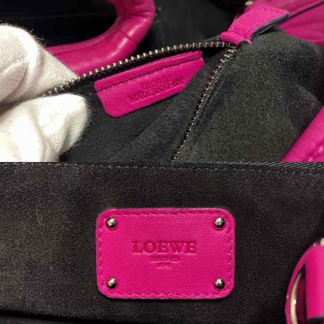 ロエベ ハンドバッグ カリエ ピンク シルバー ミニ トート レザー ナッパアイレ 中古 LOEWE 鍵 ソフトレザー シンプル ヴィンテージ  レア｜au PAY マーケット