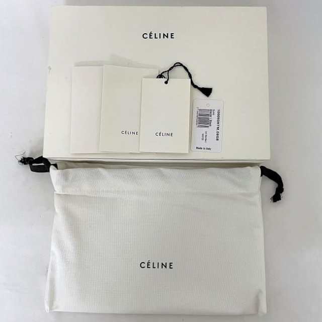 セリーヌ クラッチバッグ ブルー ブラック 104233AFF 美品 レザー 中古 CELINE ファスナー バイカラー ポーチ ハンドバッグ  小物入れ シ｜au PAY マーケット