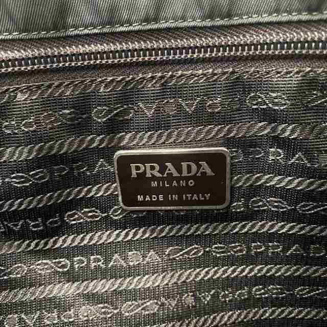 プラダ ハンドバッグ ダークブラウン テスート 美品 軽い ナイロン 中古 PRADA ヴィンテージ スクエア 三角 ロゴ プレート 定番 人気  女｜au PAY マーケット