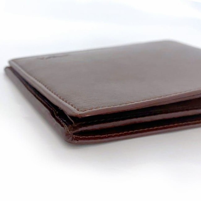 エンポリオ アルマーニ 二つ折り 財布 ブラウン 330122 美品 レザー