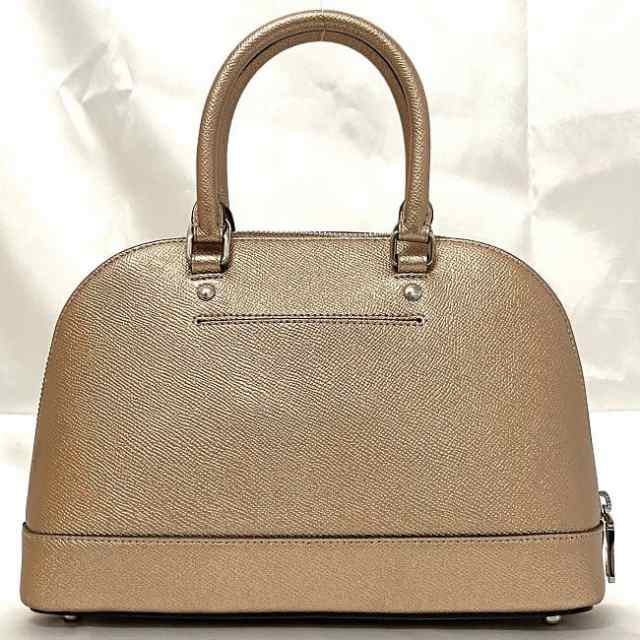 コーチ 2way バッグ ピンクゴールド メタリック F29170 ミニ シエラ サッチェル レザー 中古 COACH 美品 ハンドバッグ  ショルダーバッグ ｜au PAY マーケット